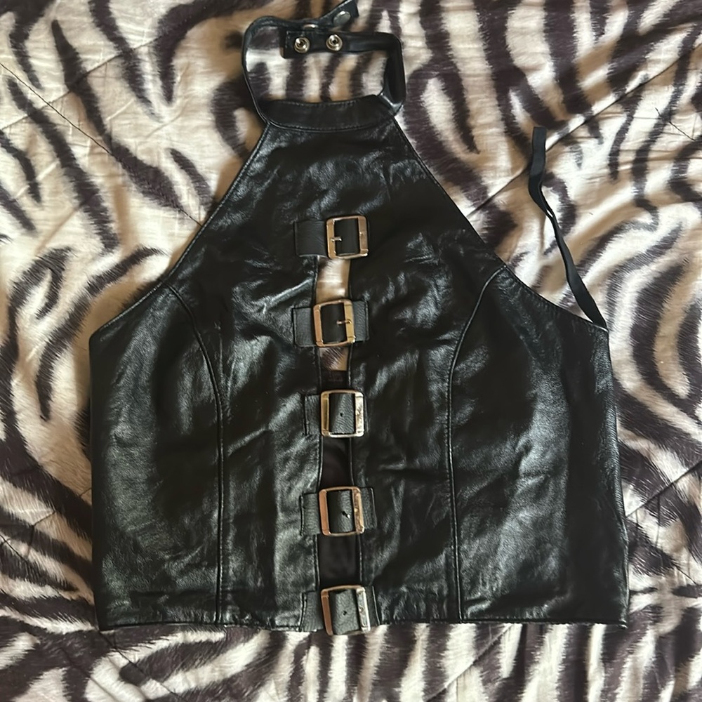Black biker top